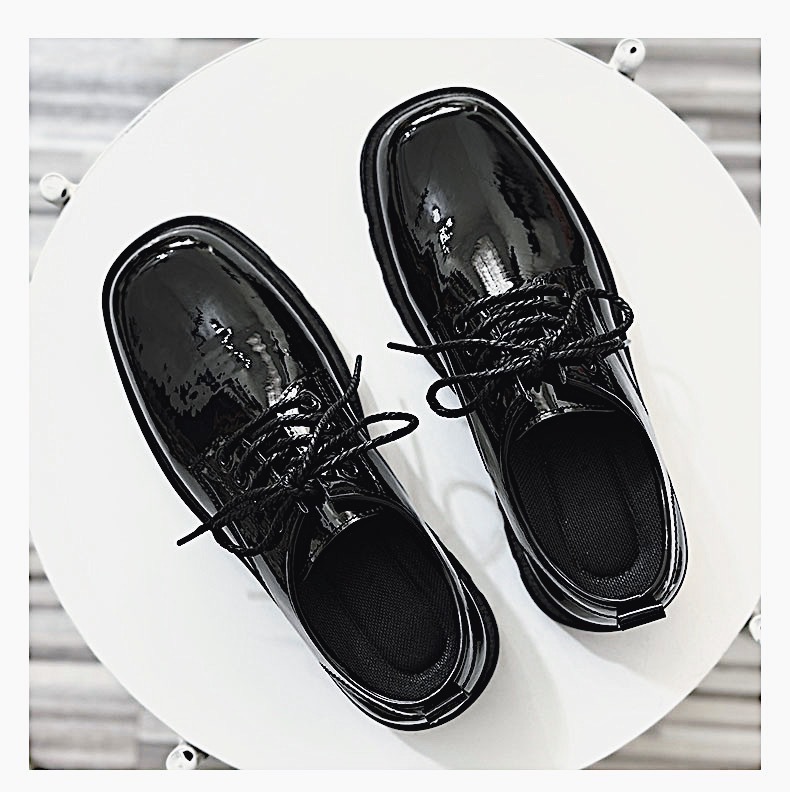 Damenschuhe Derby-Schuhe mit quadratischer Spitze Lederschuhe Herrenschuhe Frühjahr neue niedrige kleine Lederschuhe Jugend Freizeitschuhe Schuhe Lederschuhe mit großen Zehen_voghion.com