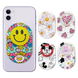 Foldable Snap Airbag Mickey Desktop Stand Retractable Magnetic Cartoon DIY Portable