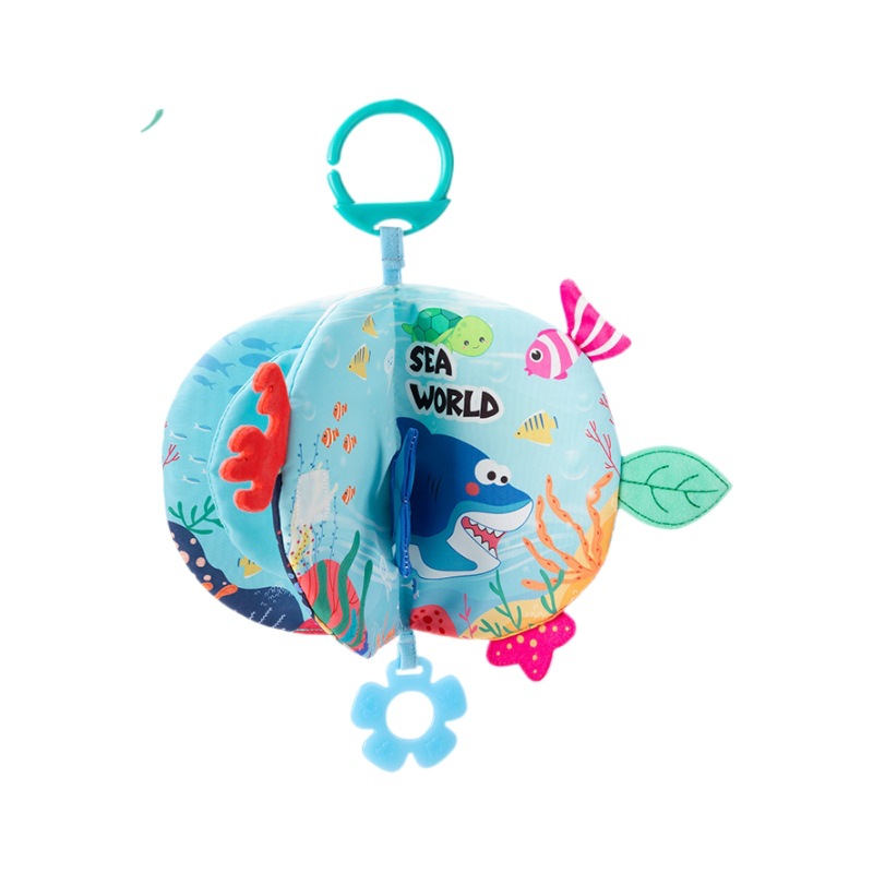 Libro de tela con colas 3D para bebé, resistente a mordidas y desgarros, juguete educativo cognitivo