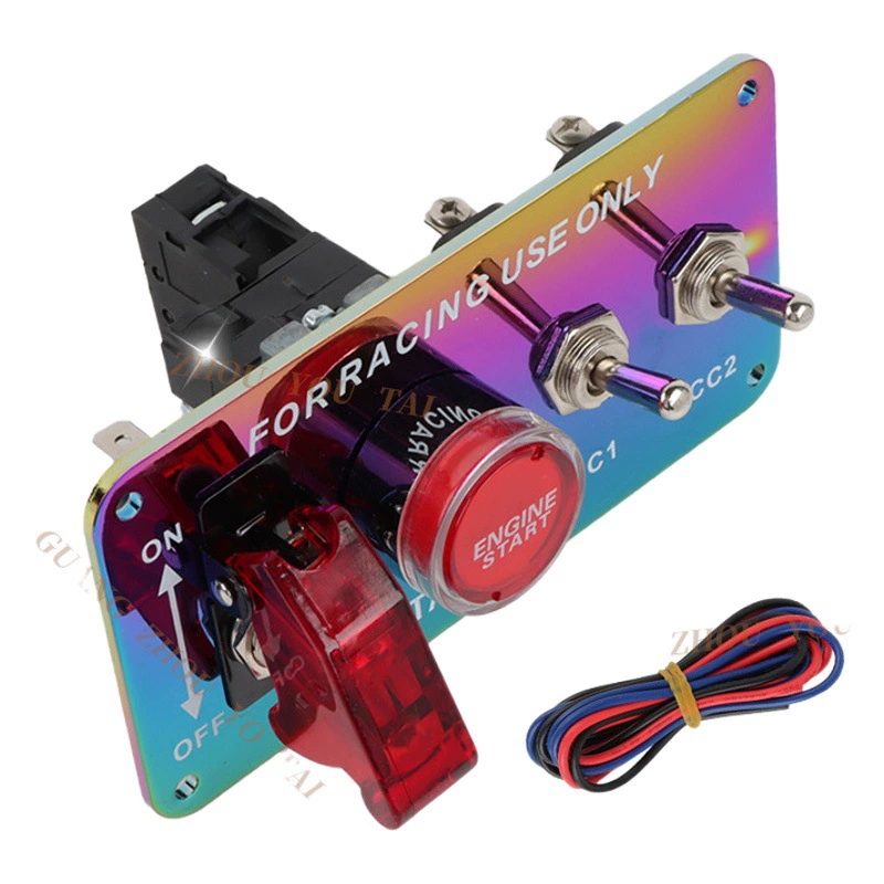 Переключатель зажигания запуска автомобиля одной кнопкой переключатель выключения питания для гоночного автомобиля для поверхностного монтажа модификация двигателя со световой кнопкой панель старт-стоп