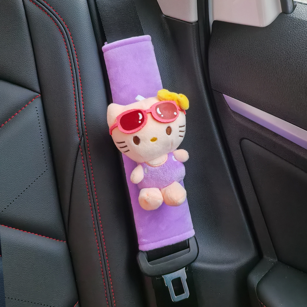 Funda Protectora Universal de Hombro para Cinturón de Auto de Poliéster con Dibujos Animados