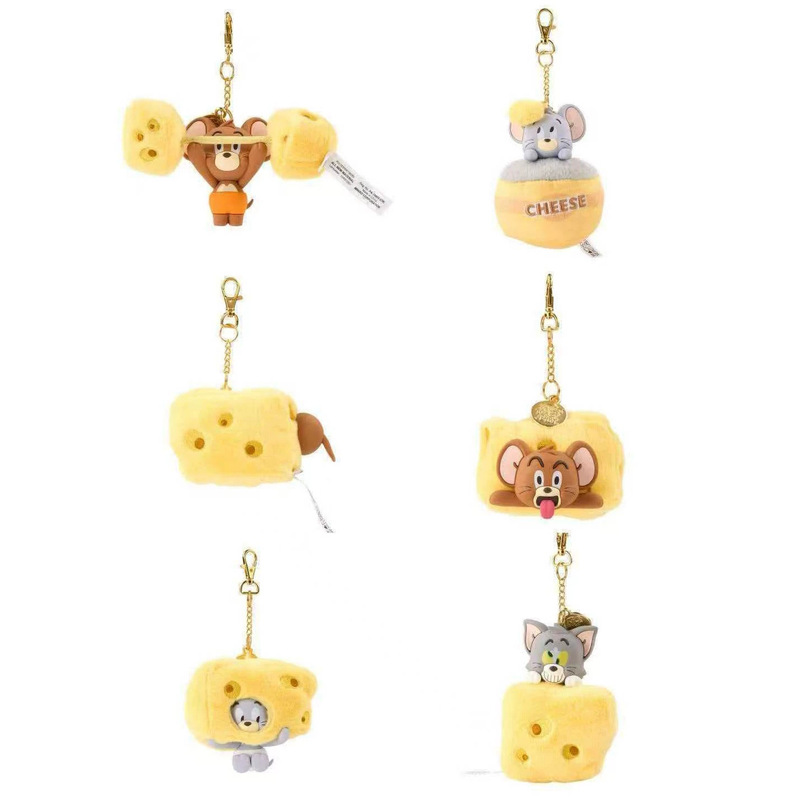 MINISO Tom Cat and Jerry Mouse Plush Scented Cheese Blind Box Pendant Trendy Toy Accessory MINISO Tom Cat and Jerry Mouse Plush Scented Cheese Blind Box Pendant Trendy Toy Accessory