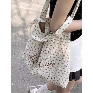 Genuine retro shopping bag, one-shoulder bag, french style, for students