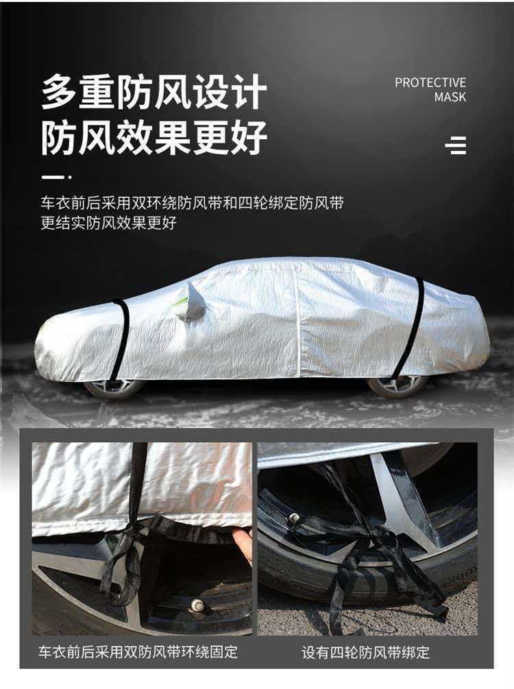 Cross-border exclusive supply of Oxford cloth car covers, tear-resistant, durable, thickened car covers, sun-proof, heat-insulating, and rain-proof