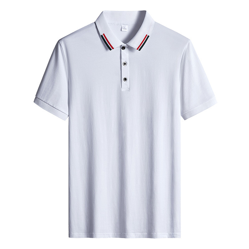 22年新款夏季休闲时尚纯棉短袖T恤 韩版潮流翻领POLO衫工作服批发