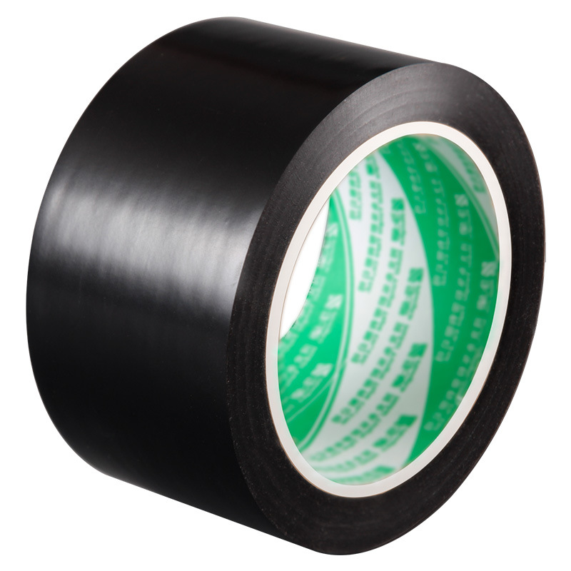 黑色PVC警示胶带无痕耐磨防水彩色地标线地面胶带标识划线地贴