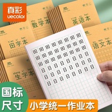 真彩作业本 小学生全国统一标准加厚拼音生字本幼儿园练习本批发