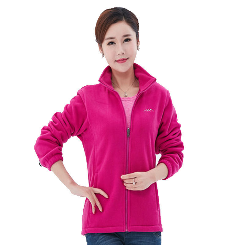 Fleece Coral Fleece coat outdoors keep warm Large thickening Wear both sides Pizex Internal bile