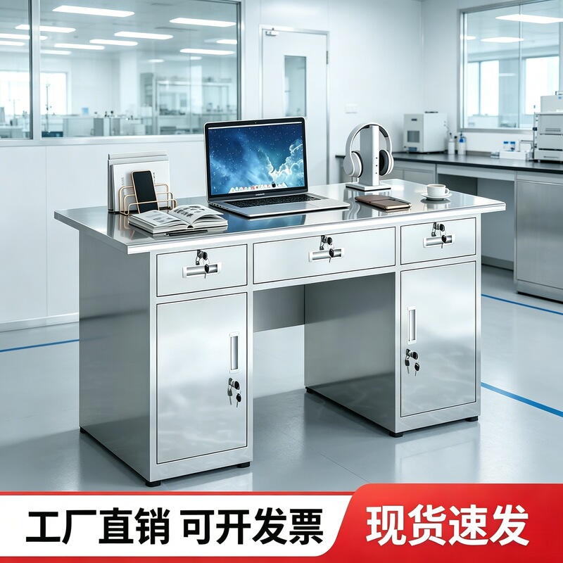 304 Stainless Steel Desk Dust-Free Purification Workshop Workbench Laboratory Medical Operating Table with Lock Computer Desk 304 Stainless Steel Desk Dust-Free Purification Workshop Workbench Laboratory Medical Operating Table with Lock Computer Desk
