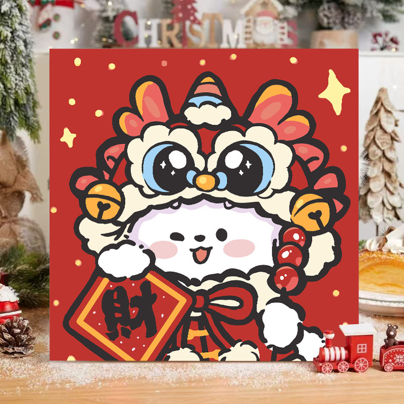 ライン子犬デジタル油絵 diy 手描き落書き漫画かわいい癒しの装飾メーカー卸売|undefined