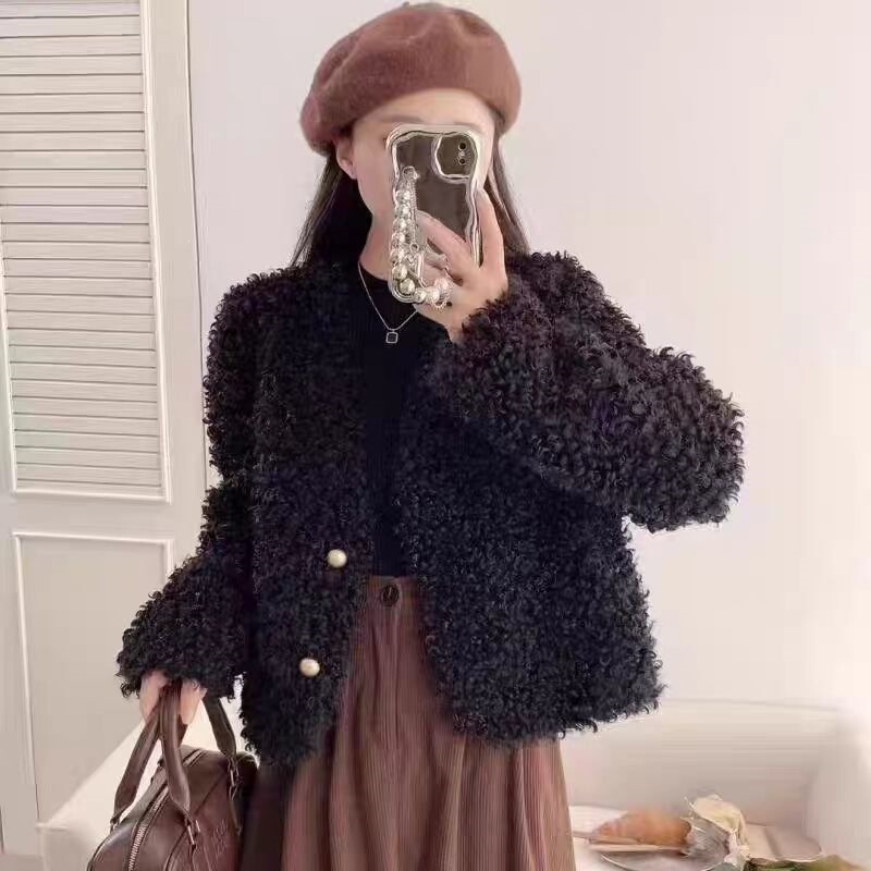 Spring Teddy New Collection: Chanel-style faux shearling jacket, short autumn/winter faux fur jacket for petite women