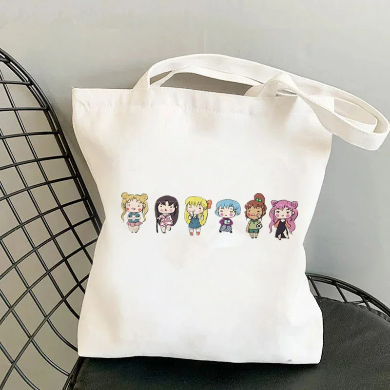 Comercio exterior Sailor Meow impresión Kawai bolsa Harjuku bolsa de compras damas lienzo bolsa de mano casual para niñas