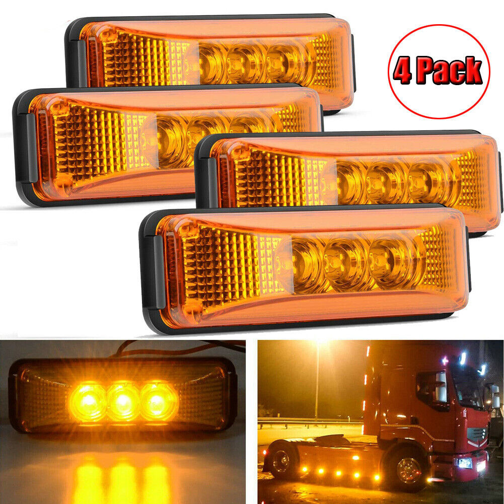 Transfronterizos de venta caliente 3LED camión luz lateral LED luz de señal de voltaje ancho rojo, amarillo y blanco 12 - 24V