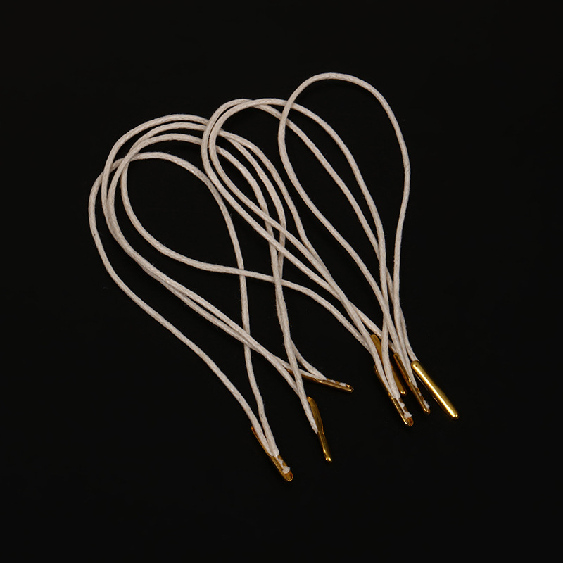 厂家定制白蜡绳线黄色穿插吊粒吊牌辅料箱包手工服饰鞋帽固定挂件