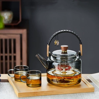 玻璃煮茶壶蒸茶器耐高温电陶炉专用家用大容量提梁烧水壶红茶茶壶