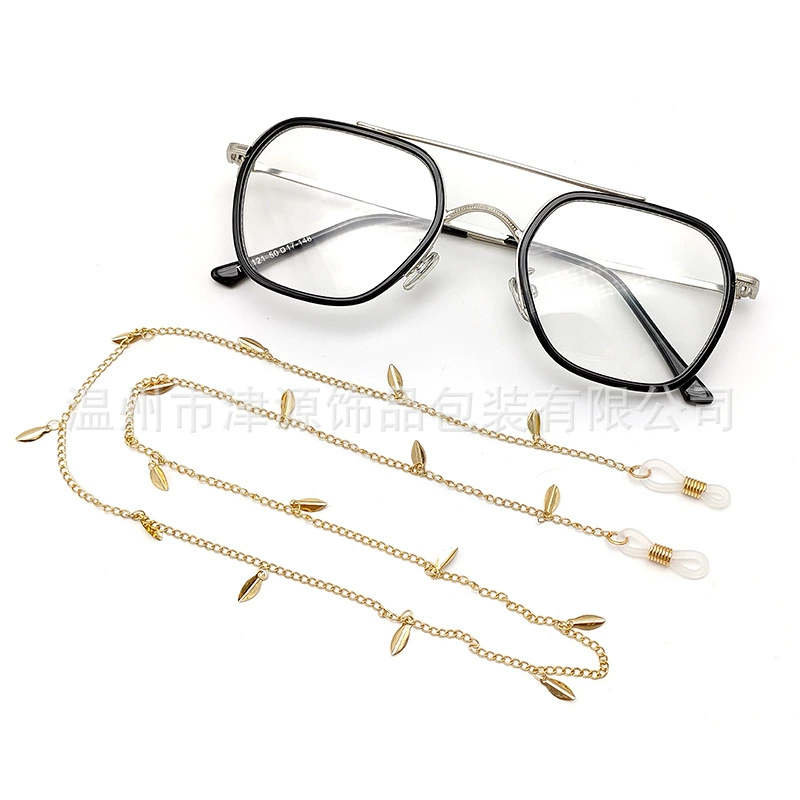 Металлическая цепочка для очков, ремешок, лезвие, модная цепочка на шею, аксессуары для очков, Нескользящие аксессуары оптом, металлические очки
