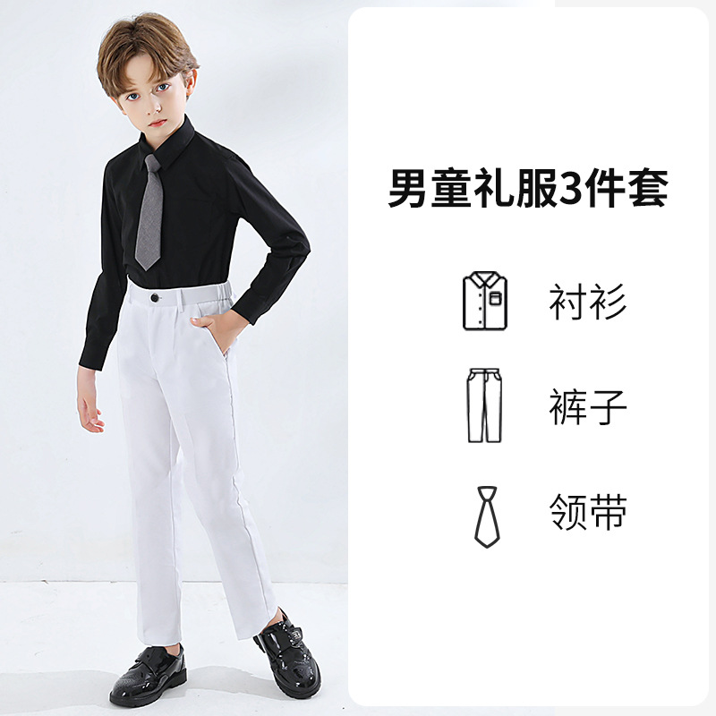 Traje de traje para niños hermoso estilo británico flor vestido para niños traje pequeño para niños medio y grande traje de piano para niños