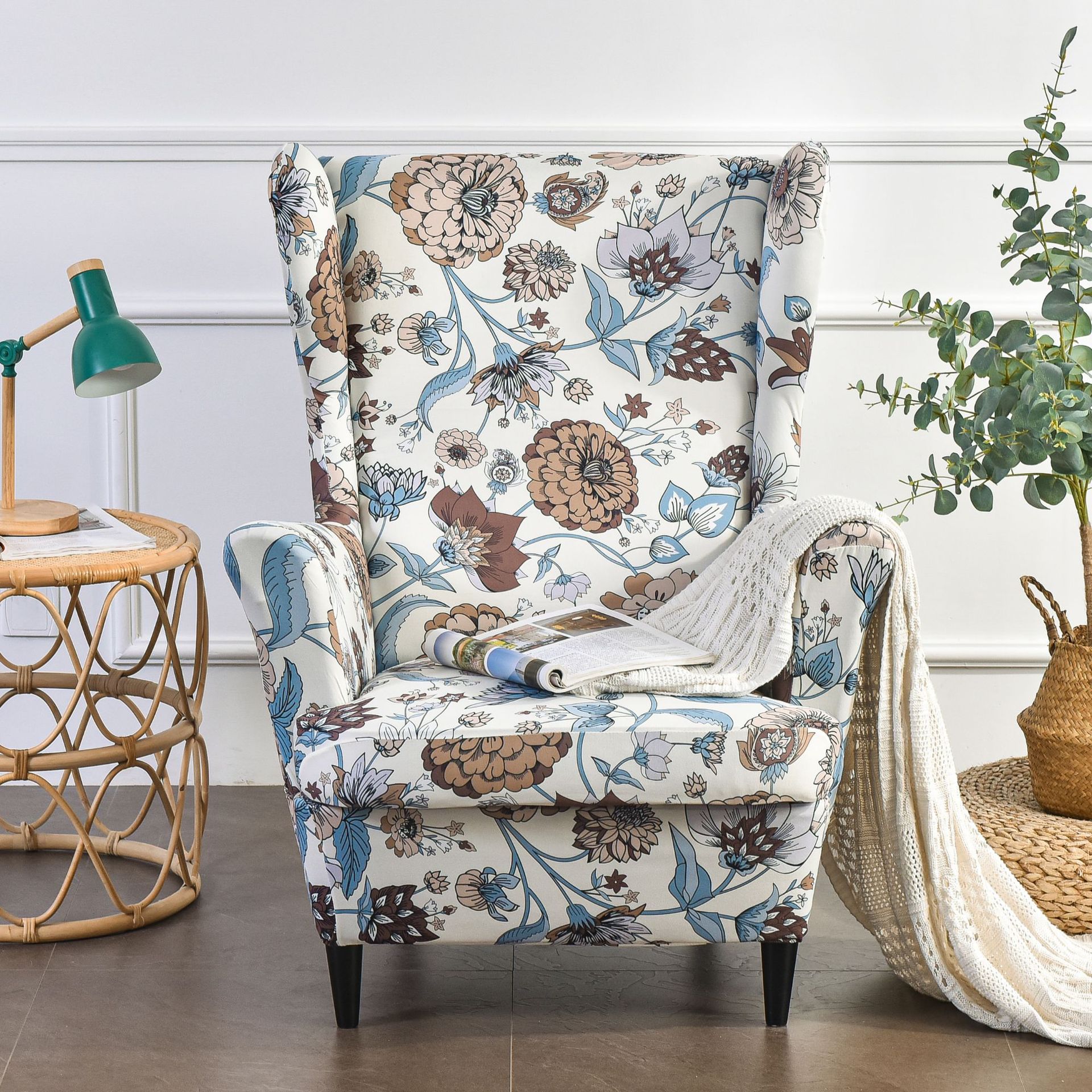 Housse de canapé élastique et lavable style européen romantique_voghion.com