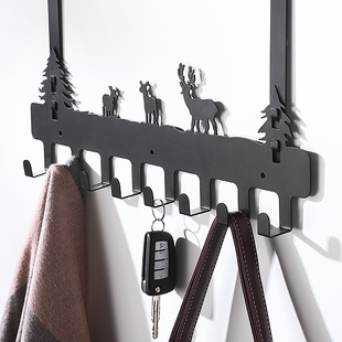 Over-The-Door Coat Rack Hook, No-Drill Door-Mounted Coat Hook, Bedroom Coat Rack, Over-The-Door Storage Rack