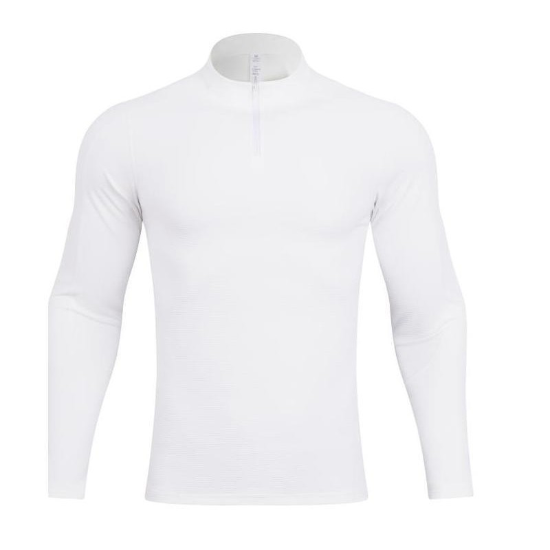 New Long Sleeve Half Zip Sports T-Shirt Men's Autumn and Winter Running Fitness Clothes Muscle Training Clothes Casual Top
