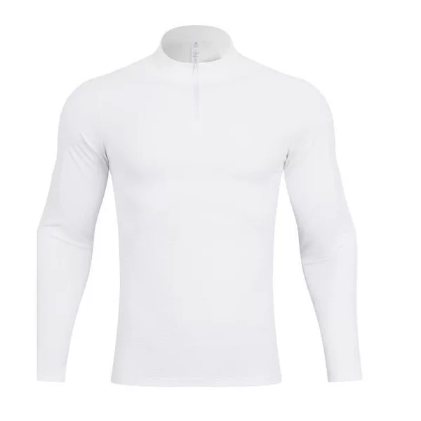 New Long Sleeve Half Zip Sports T-Shirt Men's Autumn and Winter Running Fitness Clothes Muscle Training Clothes Casual Top