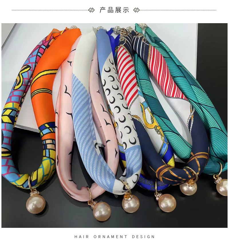 磁扣丝巾项链女