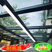 阳光房灯长条吸顶灯智能遥控阳台防蚊虫耐高温阻燃玻璃雨棚灯调光