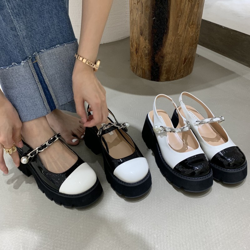 cover toe color matching slingback shoes NSHU61140