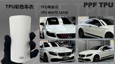 Tpu Color Changing Film Customized Matte Color Changing Car Clothing Satin Color Ppf Paint Protective Film Factory Direct Supply Wholesale (Automotive Film) - customizable-color-change-tpu-ceramic-white