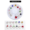 Accessory for manicure with rhinestones, diamond, 12 cells, wholesale