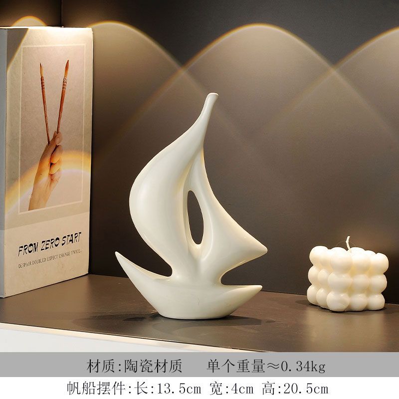 Fengshengshui barco decoración del hogar pasillo decoración salón TV gabinete artesanía inauguración de la casa regalo de alta gama al por mayor