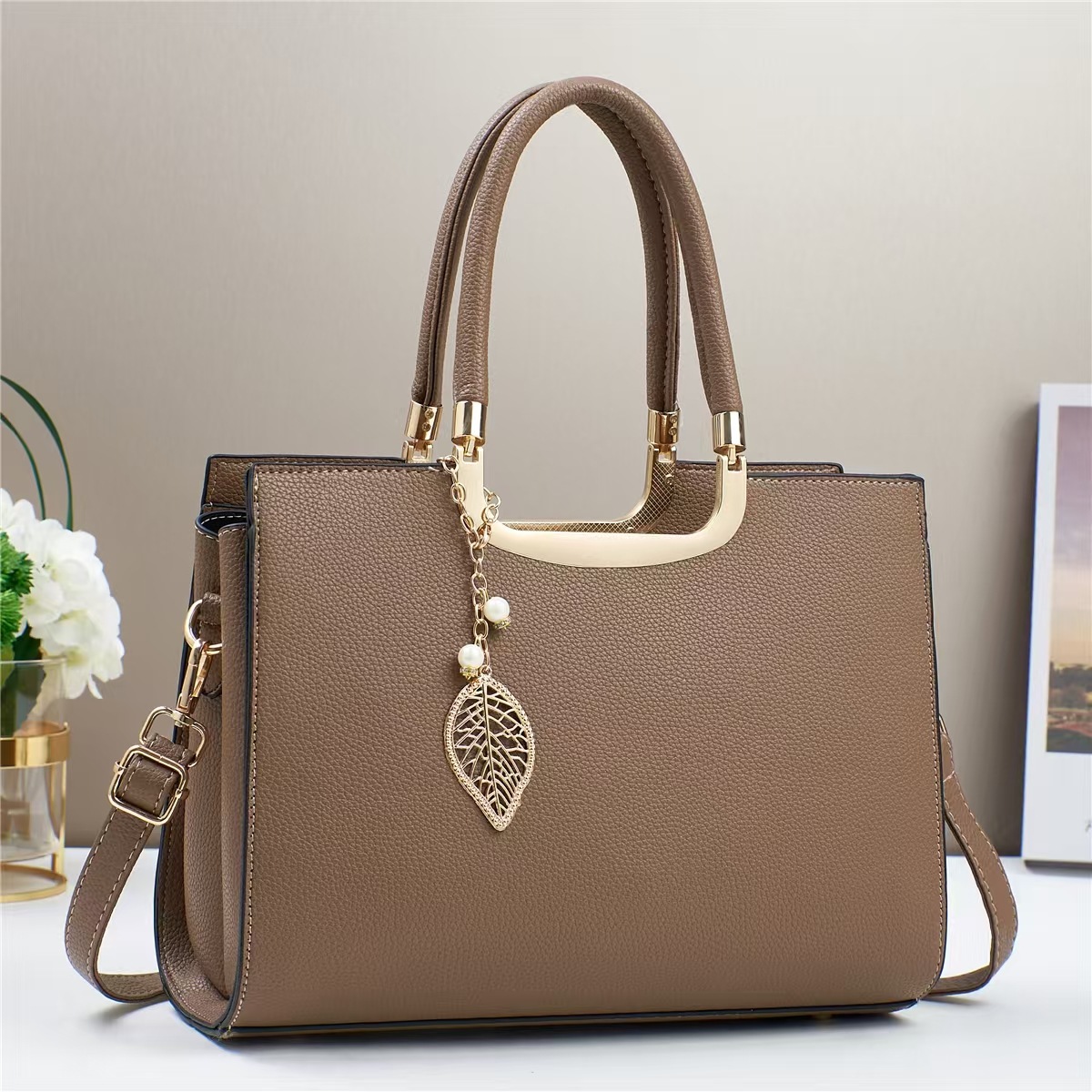 Women's Commuting Tote Bag, Simple Trendy Shoulder Bag For Daily_voghion.com