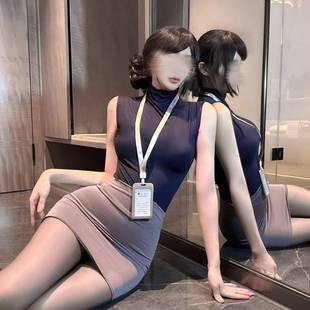 Sexy Secretary with a Slim Fit Bodycon Dress, Stewardess Pure Desire Lingerie, Hot Girl Nightdress 2388