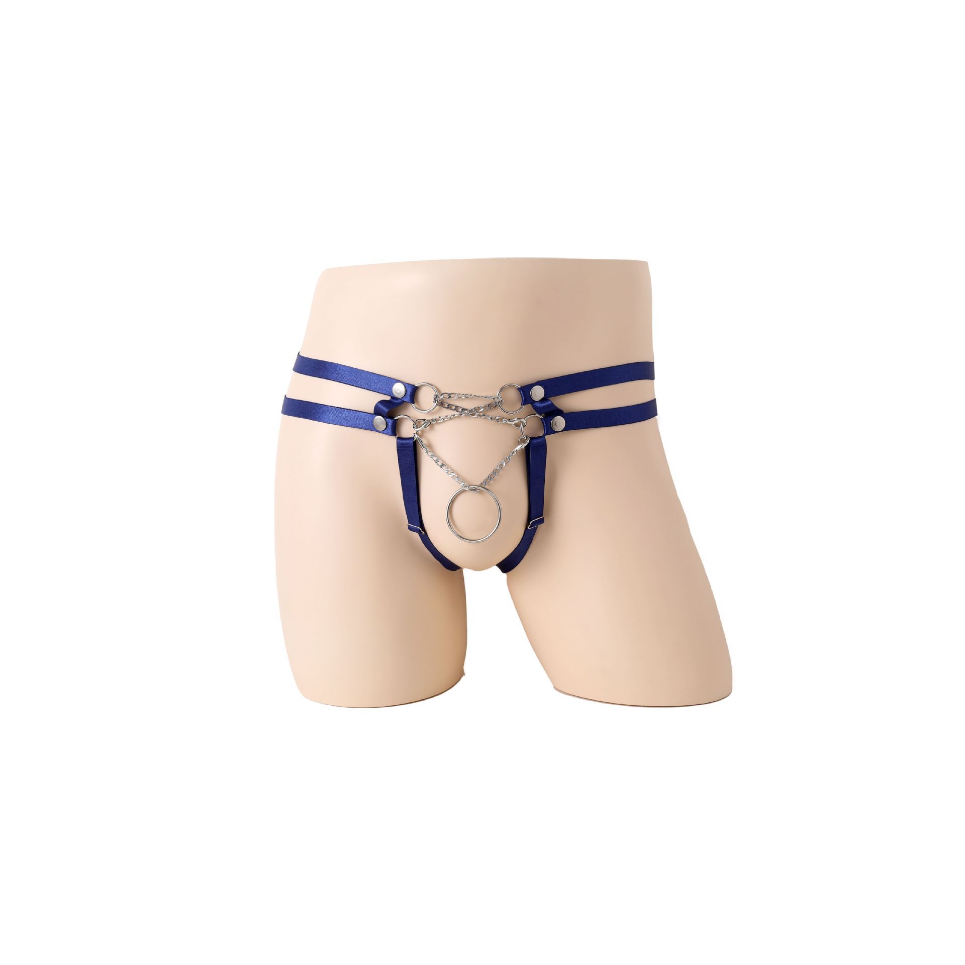New suspenders men's sexy underwear hollow ring chain underwear sexy exposed men's thong wholesale