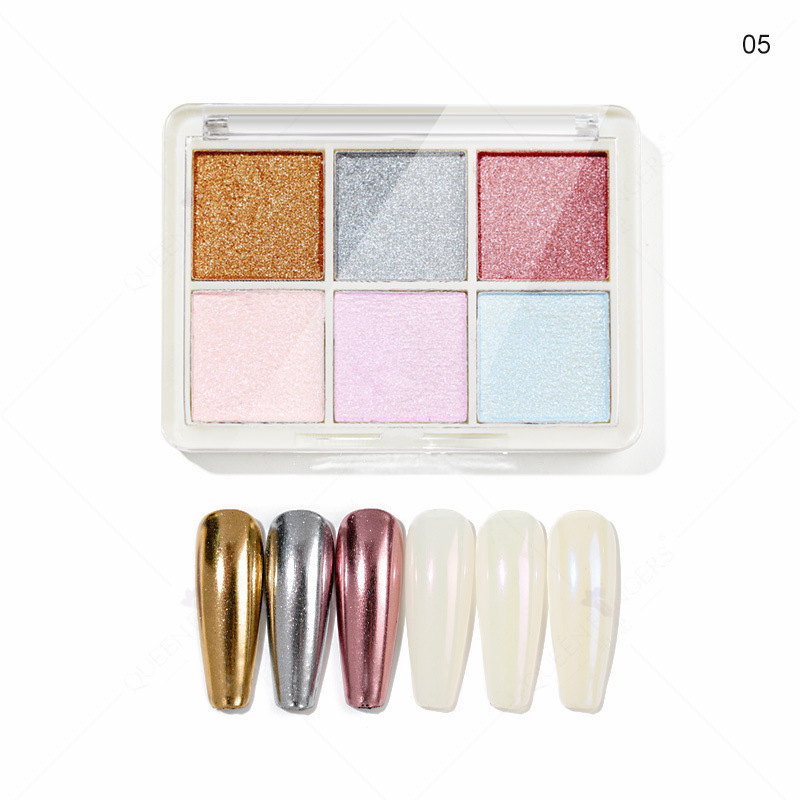 Polvo mágico de espejo, polvo de brillo plateado aurora, polvo de luz de luna, polvo mágico sólido de espejo, polvo de espejo, polvo camaleón, polvo de sombra de ojos, polvo aurora