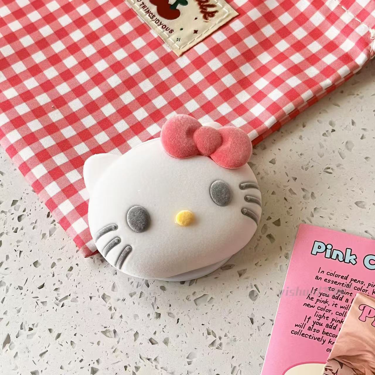 Super lindo lindo pequeño nuevo gato kt pan soporte de succión para Apple caso de teléfono móvil de escritorio contracción soporte de succión mujer