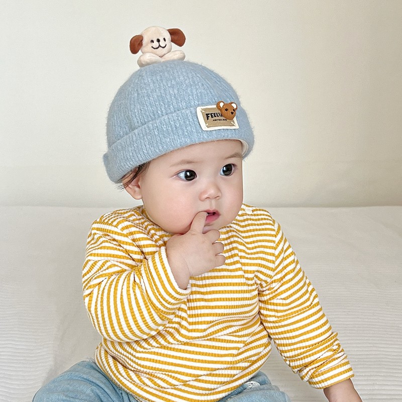Sombreros para bebés otoño y invierno lindo super lindo pequeño mes de edad Sombreros de primavera y otoño para bebés y bebés de hombres y mujeres gorras de piel de melón