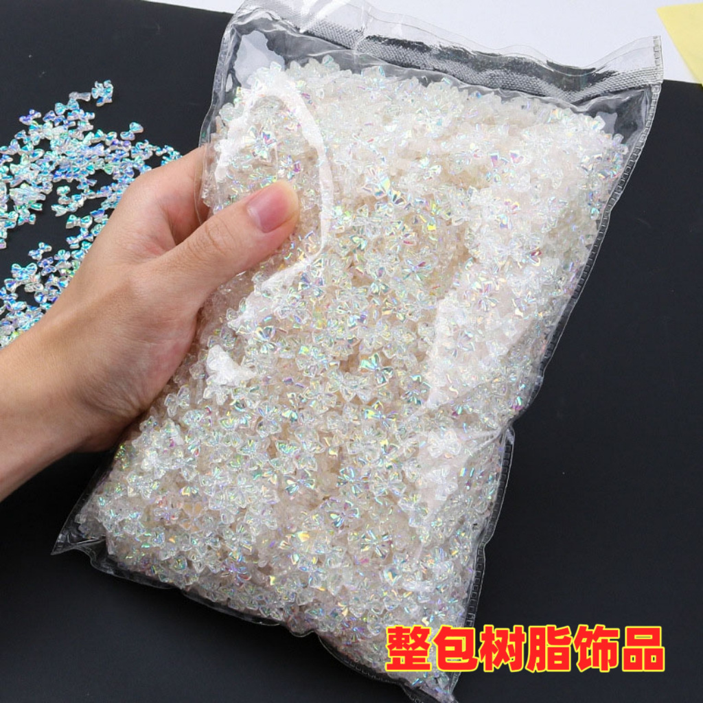 1000 Pieces of Resin Whole Package Wholesale Nail Art Jewelry Camellia Heart Peach Five-Petal Flower DIY Nail Decoration Diamond