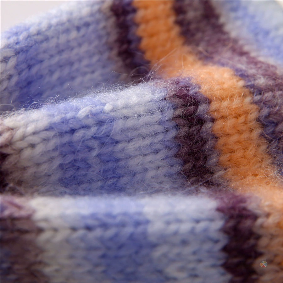 Rainbow woven trend knitted hat, internet celebrity, (Physicals)
