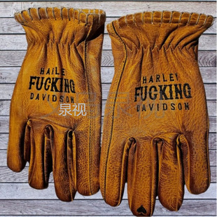 Cross-Border Popular Handmade Leather Motorcycle Gloves Motorcycle Gloves