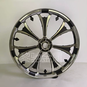 7-Spoke King Kong Prince Aluminum Alloy Motorcycle Wheel Hub, High-Quality Factory Direct Sale Motorcycle Wheel Hub in Silver and Black