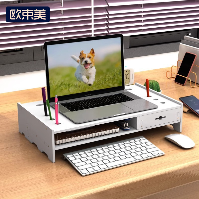 노트북 디스플레이 화면 높이 증가 스탠드 오피스 데스크탑 스토리지 랙 데스크 스토리지 랙 구성 및 리프팅