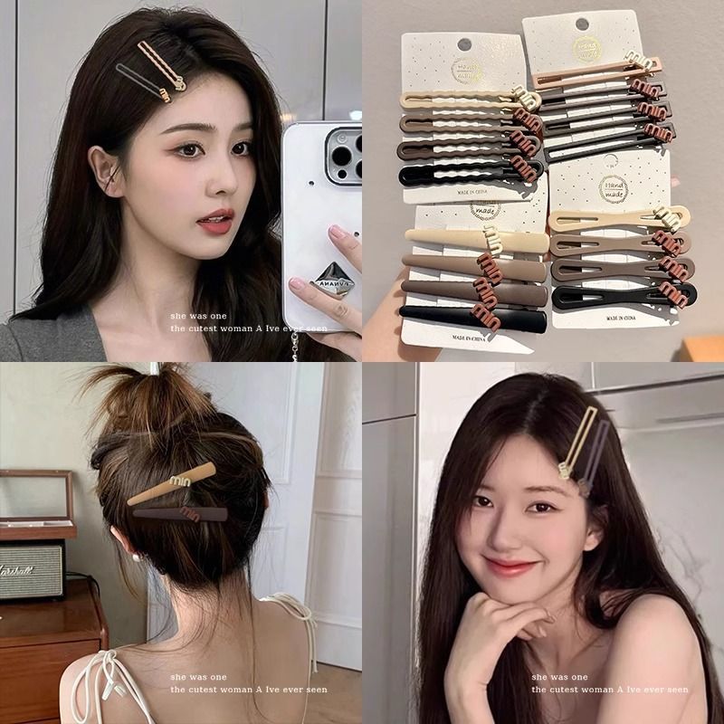 Otoño y invierno curry clip de pelo de boca de pato clip de cabello de mujer acabado de artefactos de alfabetización de la cara de la cabeza clip de ceja clip lateral