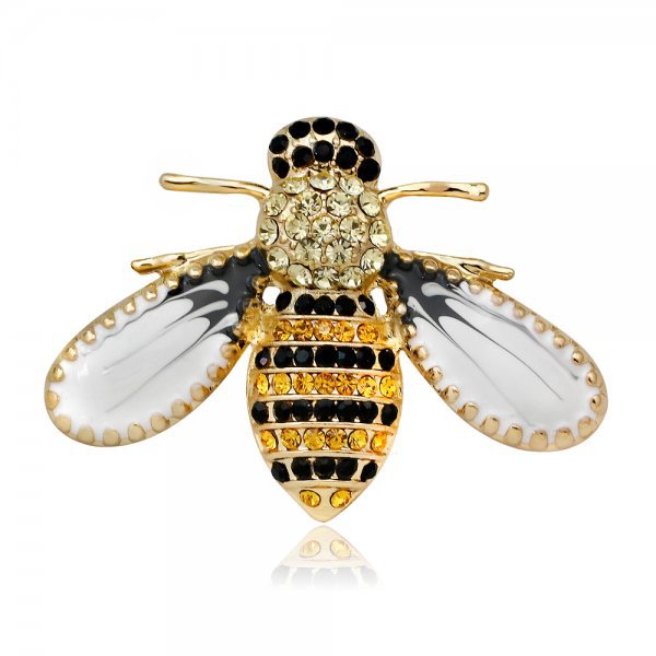 Cartoon Style Cute Animal Insect Bee Alloy Enamel Plating Inlay Rhinestones Unisex Brooches display picture 10