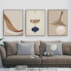 Nordic INS style living room wall painting modern creative geometric abstract Morandi color sofa background wall home decor art