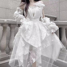 实拍 软妹在逃公主茶歇法式小香风连衣裙古着裙子仙女森系