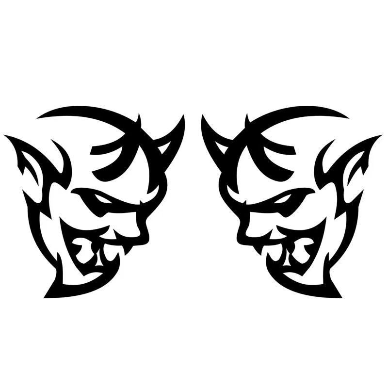 A형 검은 악마 머리 10*10CM 쌍