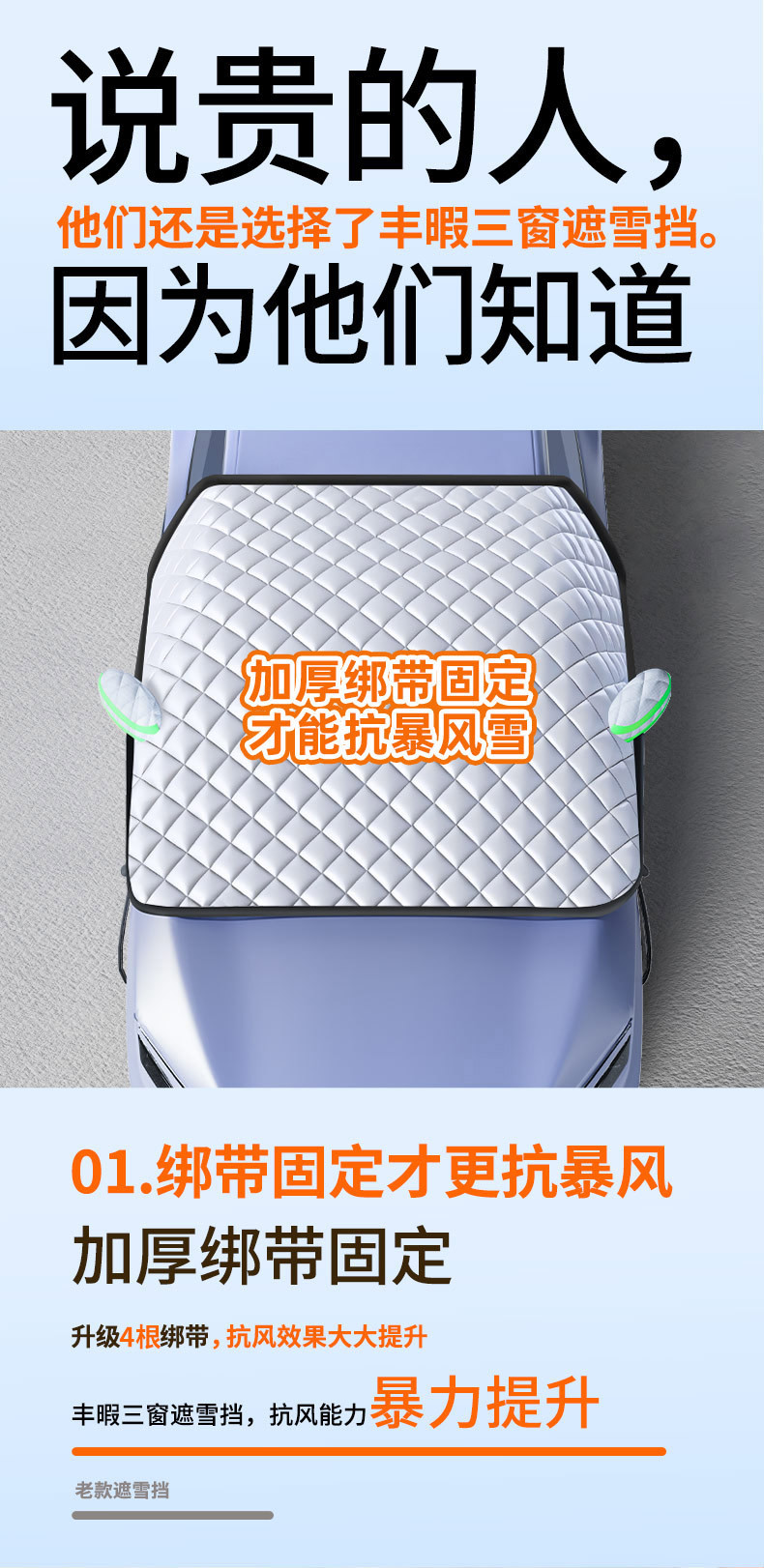 Suitable for Ideal L6/L7/L8/L9/One Car Front Windshield Anti-Frost Cover to Cover Snow and Add Cotton and Thickening