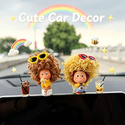 Screen Display Car Interior – Car ornaments - afro-wishing-bottle-apple-man-2-drinks-free-stickers