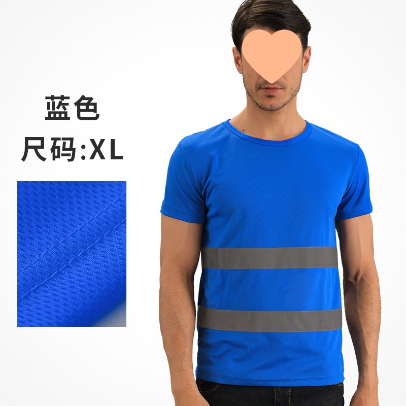 LIKAI camiseta reflectante de velocidad de secado sitio de construcción ropa de seguridad de mangas cortas publicidad de ciclismo chaleco reflectante chaleco
